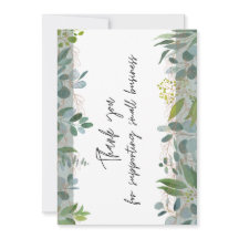 Obrigado por apoiar as pequenas empresas