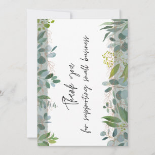 Cartão De Agradecimento Obrigado por apoiar as pequenas empresas 