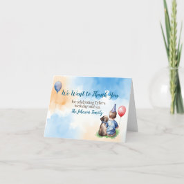 Cartão De Agradecimento Obrigado por celebrar conosco | Aniversário