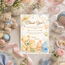 Obrigado por Chuveiro de Bebê Urso Teddy Caprichos