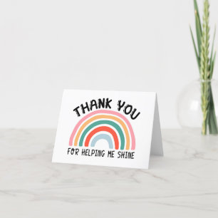 Cartão De Agradecimento Obrigado Por Me Ajudar A Ensinar Professora