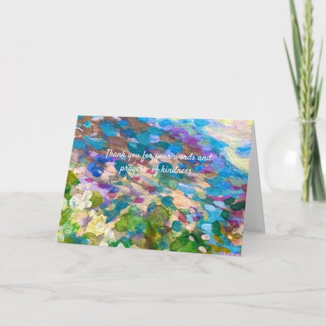 Cartão De Agradecimento Obrigado por participar do funeral (Frente)