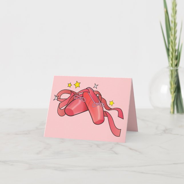 Cartão De Agradecimento Obrigado por participar dos meus Calçados de Dança (Frente)