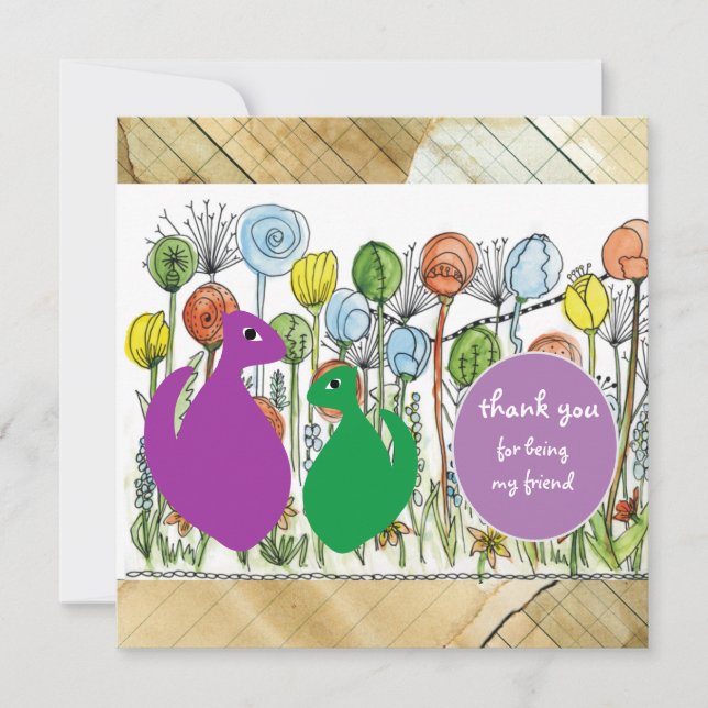 Cartão De Agradecimento Obrigado por ser meu amigo (Frente)