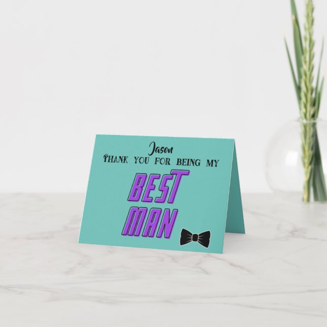 Cartão De Agradecimento Obrigado por ser meu Padrinho! Editável (Frente)