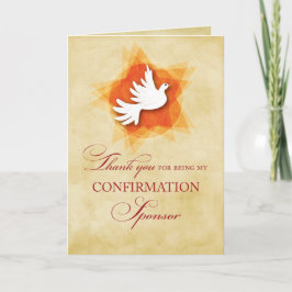 Cartão De Agradecimento Obrigado por ser meu patrocinador de confirmação, 