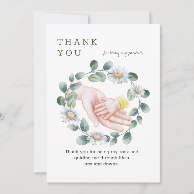 Cartão De Agradecimento Obrigado por ser minha pedra (Frente)