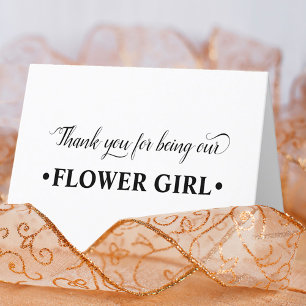 Cartão De Agradecimento Obrigado por ser nossa Menina das Flores no Casame