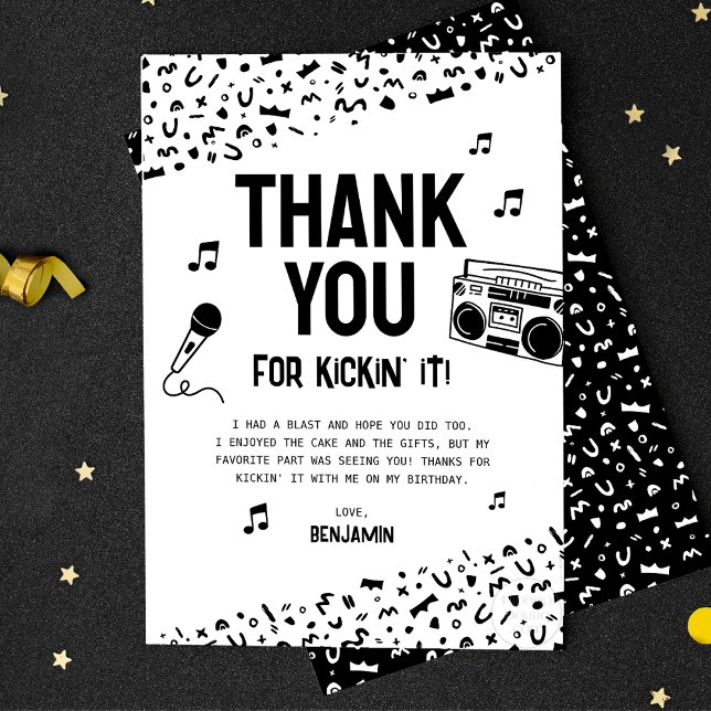 Cartão De Agradecimento Obrigado por ter curtido comigo o Hip Hop dos anos (Criador carregado)