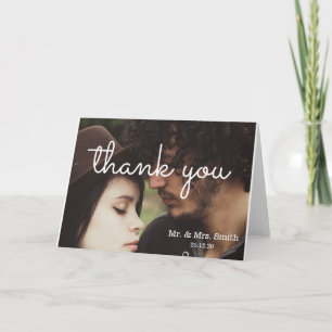 Cartão De Agradecimento Obrigado por tornar o nosso dia de casamento tão e