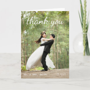 Cartão De Agradecimento Obrigado por tornar o nosso dia de casamento tão e