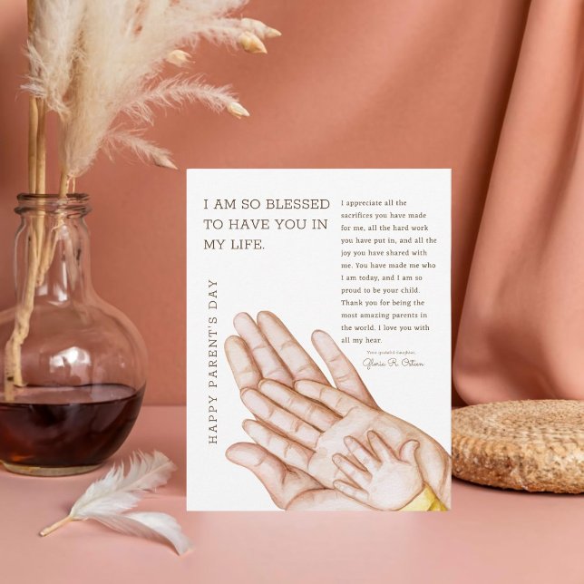 Cartão De Agradecimento Obrigado por tudo, mãe e Pai. (Criador carregado)