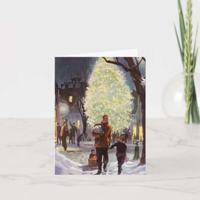 Cartão De Agradecimento Obrigado por um Natal Antigo (Frente)