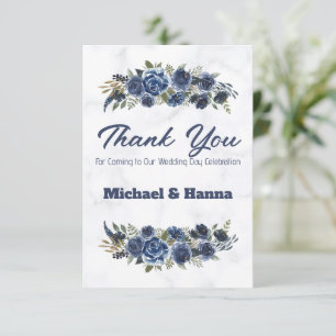 Cartão De Agradecimento Obrigado por Vir ao Nosso Dia de Casamento