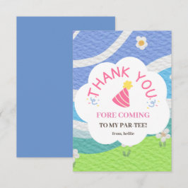 Cartão De Agradecimento Obrigado por virem à minha festa de meninos