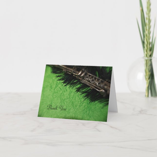 Cartão De Agradecimento Obrigado preto do casamento da avestruz e do (Frente)