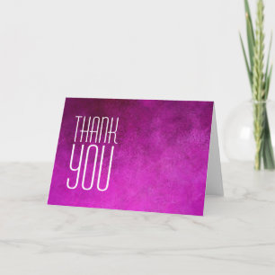 Cartão De Agradecimento Obrigado Professional Modern Pink Plain