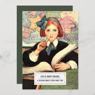 Cartão De Agradecimento Obrigado, Professor. Placas planas de arte em vinh