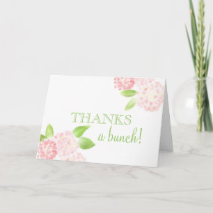 Cartão De Agradecimento Obrigado que cor-de-rosa do Hydrangea você nota