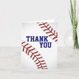 Cartão De Agradecimento Obrigado que do basebol você nota