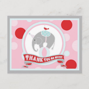 Cartão De Agradecimento Obrigado que do elefante do circo você pica