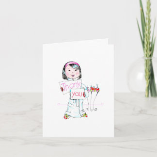 Cartão De Agradecimento Obrigado que do partido de Spa'thday você nota