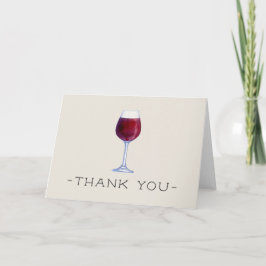 Cartão De Agradecimento Obrigado que do vinho da aguarela você carda