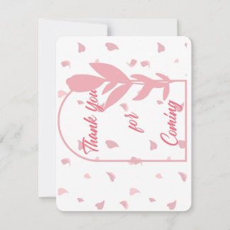 Cartão De Agradecimento obrigado que venha atrás das flores de festa