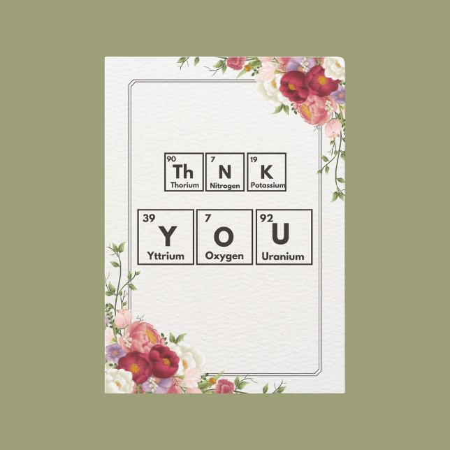 Cartão De Agradecimento Obrigado Química (Criador carregado)