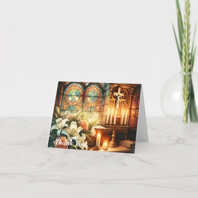 Cartão De Agradecimento Obrigado Religioso (Frente)