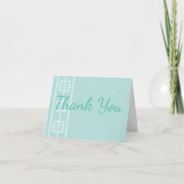 Cartão De Agradecimento Obrigado retro verde da hortelã você Notecard: