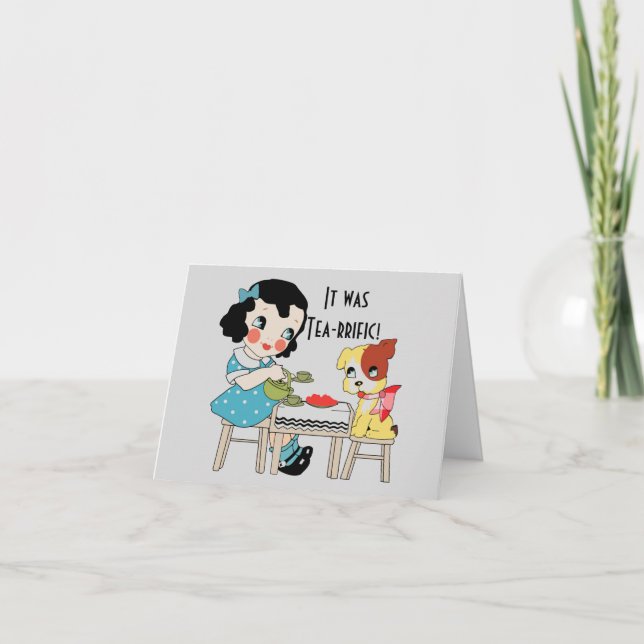 Cartão De Agradecimento Obrigado rico em chá-você (Frente)