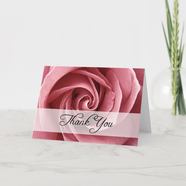 Cartão De Agradecimento obrigado : rosas : (Frente)