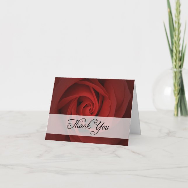 Cartão De Agradecimento obrigado: rosas: (Frente)