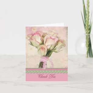 Cartão De Agradecimento Obrigado Rose Bouquet