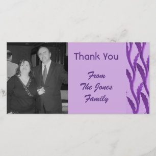 Cartão De Agradecimento obrigado roxo elegante você