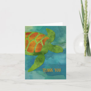 Cartão De Agradecimento Obrigado Sea Turtle