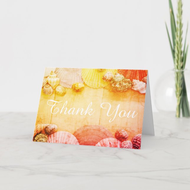 Cartão De Agradecimento Obrigado Seashell (Frente)