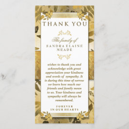 Cartão De Agradecimento Obrigado Simpatia Ouro Elegância Floral