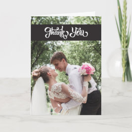 Cartão De Agradecimento Obrigado simples do casamento do roteiro você