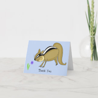 Cartão De Agradecimento Obrigado Sneaky do Chipmunk você