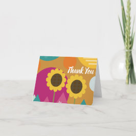 Cartão De Agradecimento Obrigado Sunshine Sunflower Party Cards