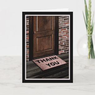 Cartão De Agradecimento obrigado tapete de porta
