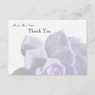 Cartão De Agradecimento Obrigado translúcido do Succulent do Lilac você