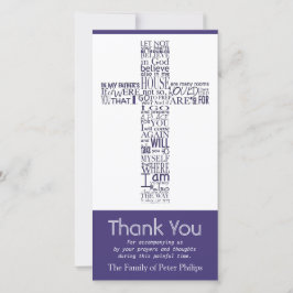 Cartão De Agradecimento Obrigado transversal cristão da simpatia de John