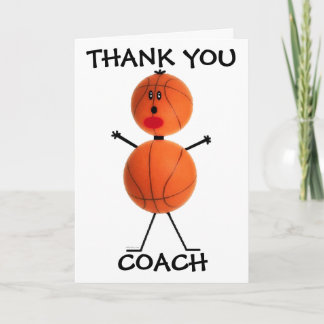 Cartão De Agradecimento Obrigado Treinador De Basquete