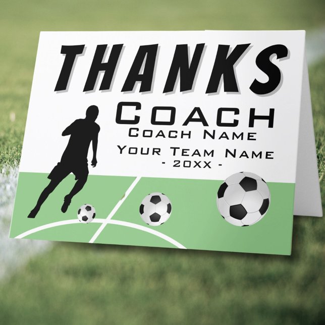 Cartão De Agradecimento Obrigado Treinador de Futebol Carta de Agradecimen (Criador carregado)