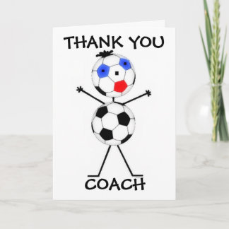 Cartão De Agradecimento Obrigado treinador do futebol