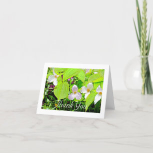 CARTÃO DE AGRADECIMENTO OBRIGADO TRILLIUM DE CARD/FLORAL/