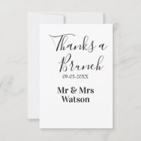 Obrigado um brunch pós-casamento nome data simples